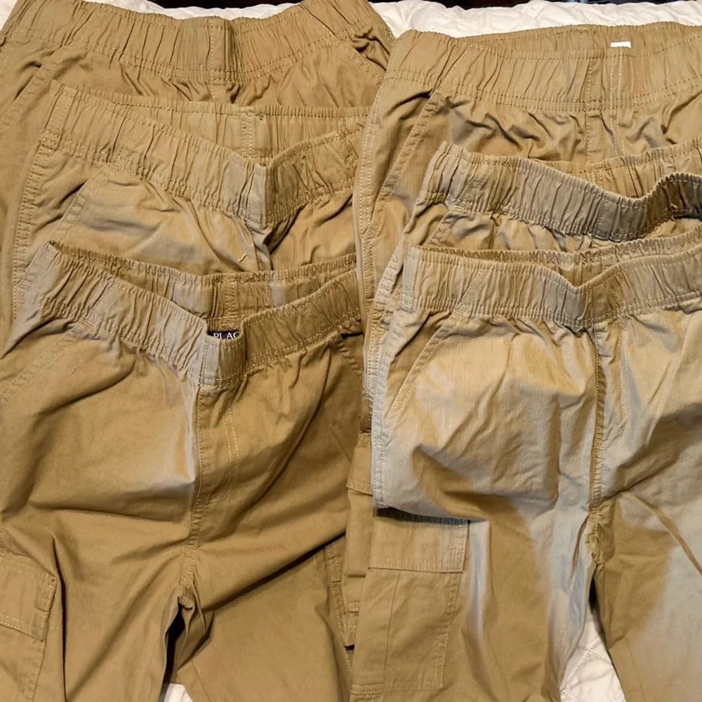 The Children’s Place Boys Pull-On Cargo Shorts 6-Packs-Flax Color,Sz.12,uniform